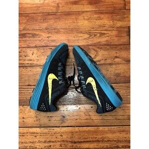 Nike Lunar Tempo Running Shoes 705461-007 Black Grey Yellow Men 10